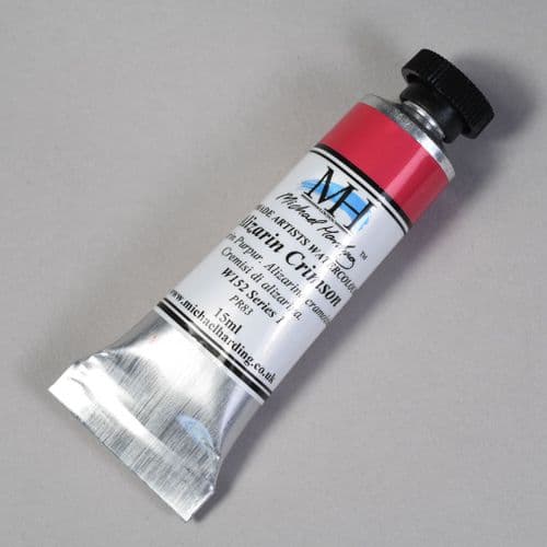W152 Alizarin Crimson. Michael Harding Artists Watercolour, 15ml tube. 5% off .