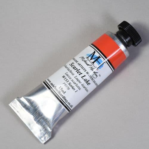 W153 Scarlet Lake. Michael Harding Artists Watercolour, 15ml tube. 5% off .