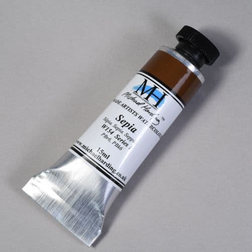 W154 Sepia. Michael Harding Artists Watercolour, 15ml tube. 5% off.