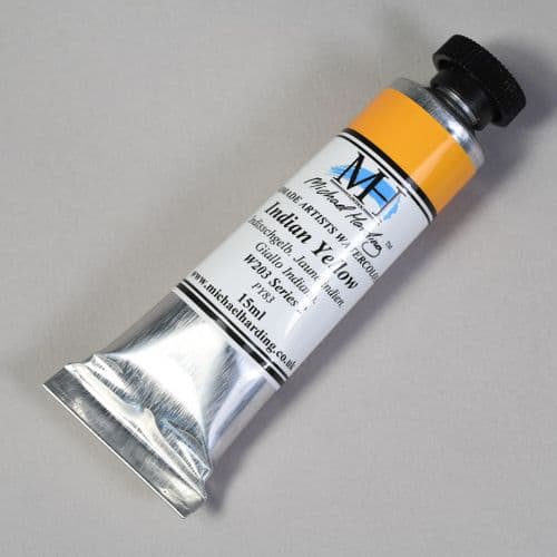 W203 Indian Yellow. Michael Harding Artists Watercolour, 15ml tube. 5% off .