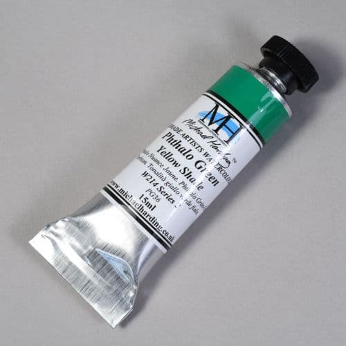 W214 Phthalo Green Yellow Shade. Michael Harding Artists Watercolour, 15ml tube. 5% off .