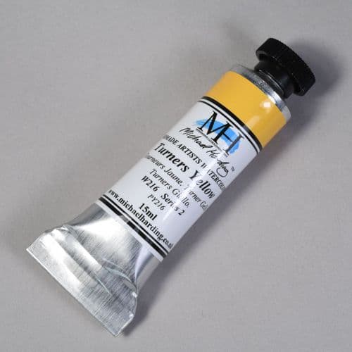 W216 Turners Yellow. Michael Harding Artists Watercolour, 15ml tube. 5% off .