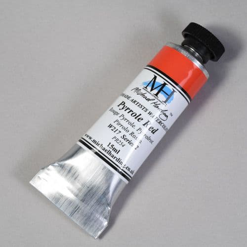 W217 Pyrrole Red. Michael Harding Artists Watercolour, 15ml tube. 5% off .