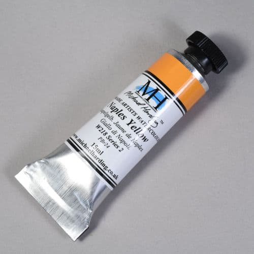 W218 Naples Yellow. Michael Harding Artists Watercolour, 15ml tube. 5% off .