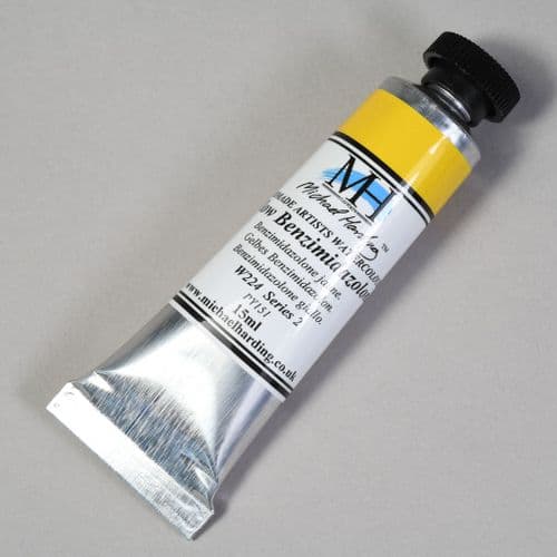 W224 Yellow Benzimidazolone. Michael Harding Artists Watercolour, 15ml tube. 5% off .