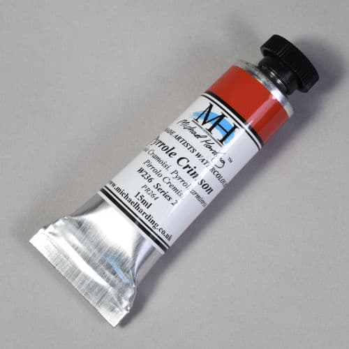 W236 Pyrrole Crimson. Michael Harding Artists Watercolour, 15ml tube. 5% off .