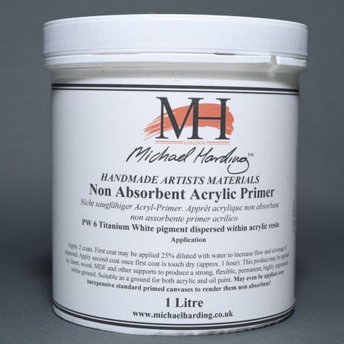 White Acrylic Primer. Michael Harding Oil Paint Primer, 1lt jar. 5% off