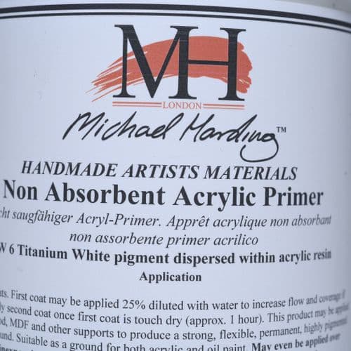 White Acrylic Primer. Michael Harding Oil Paint Primer, 5lt plastic container. 5% off