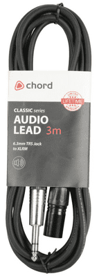 Chord Classic Audio Lead TRS 6.3mm Jack - XLR Male