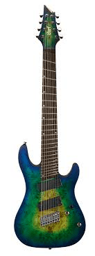 Cort KX508MS 8 String Multi Scale - Mariana Blue Burst