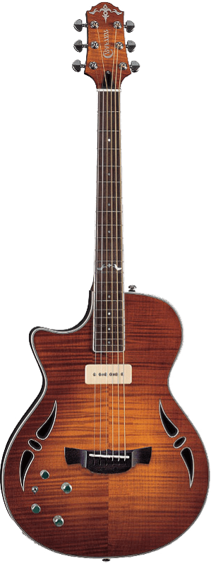 Crafter SAT−TMVS LH - Flame Amber Burst Inc Hard Case