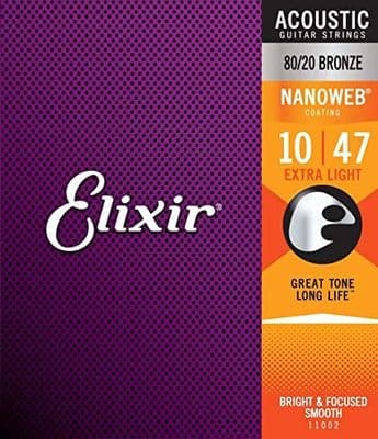 Elixir Acoustic 80/20 Bronze Strings - 10-47