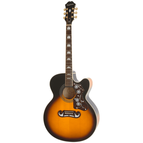 Epiphone Studio J-200 EC In Vintage Sunburst With Gold Hardware