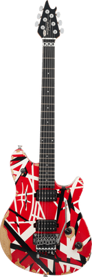 EVH Limited Edition Wolfgang® Special Striped Series - Red, Black, and White, Aged