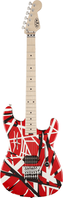 EVH Striped Series Red with Black Stripes