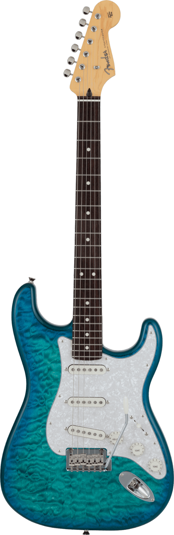 Fender 2024 Collection Made in Japan Hybrid II Stratocaster - Quilt Aquamarine