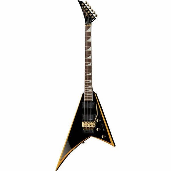 Jackson X SERIES RHOADS RRX24 - Black with Yellow Bevels