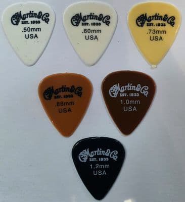 Martin & Co Plectrums - Mixed Pack (Different Gauge)