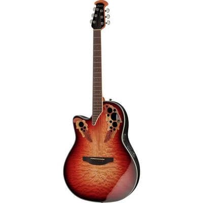 Ovation Celebrity Elite Plus CE44LX Left Hand - Ruby Red Burst