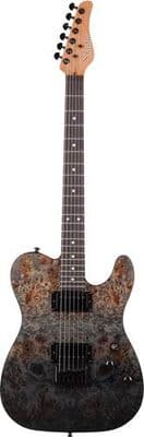Schecter PT Standard - Black Fade Burst Burl