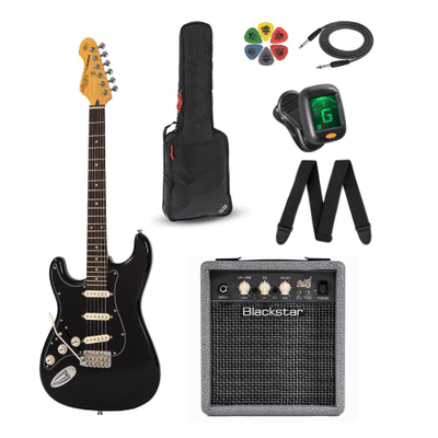 Vintage V60 Left Hand Blackstar Guitar Package - Black