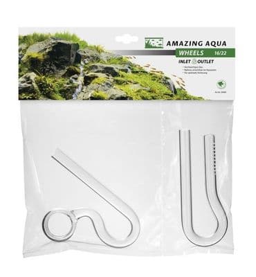Amazing Aqua Glass In/Outlet  Set Wheels 12/16