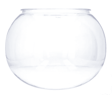 Aquarium Acrylic Bowl Globe 37L, H42xd45cm