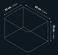 Dennerle Nano Tank  Complete Set 60L, 60x 35x 30cm