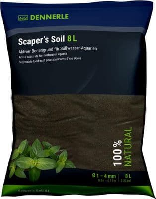 DENNERLE SCAPERS SOIL 1-4mm - 8L - BLACK