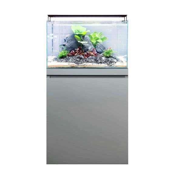 Fluval Visi-White 60 Aquarium Set,  78L, Dusty Grey