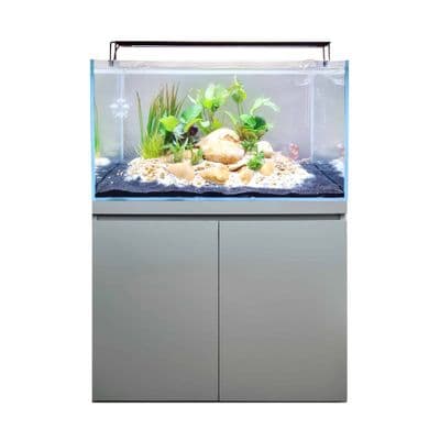 Fluval  Visi-White 90 Aquarium Set, 202L, Dusty Grey