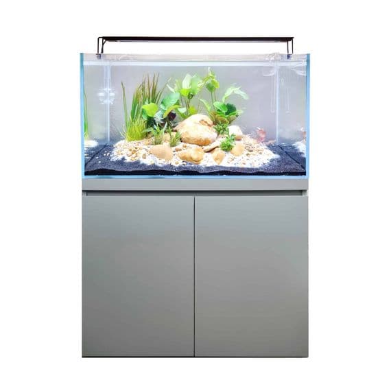 Fluval  Visi-White 90 Aquarium Set, 202L, Dusty Grey