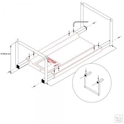 Skylight Hyperbar Edge Holder Adjustable
