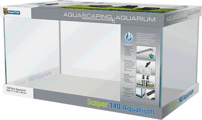 SuperFish Scaper Tank 140 - Full Aquarium Kit, Opti White Glass