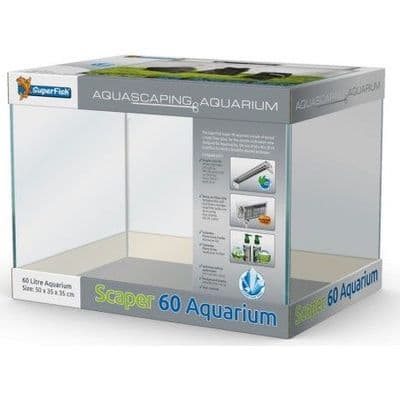 SuperFish Scaper Tank 60 - Full Aquarium Kit, Opti White Glass