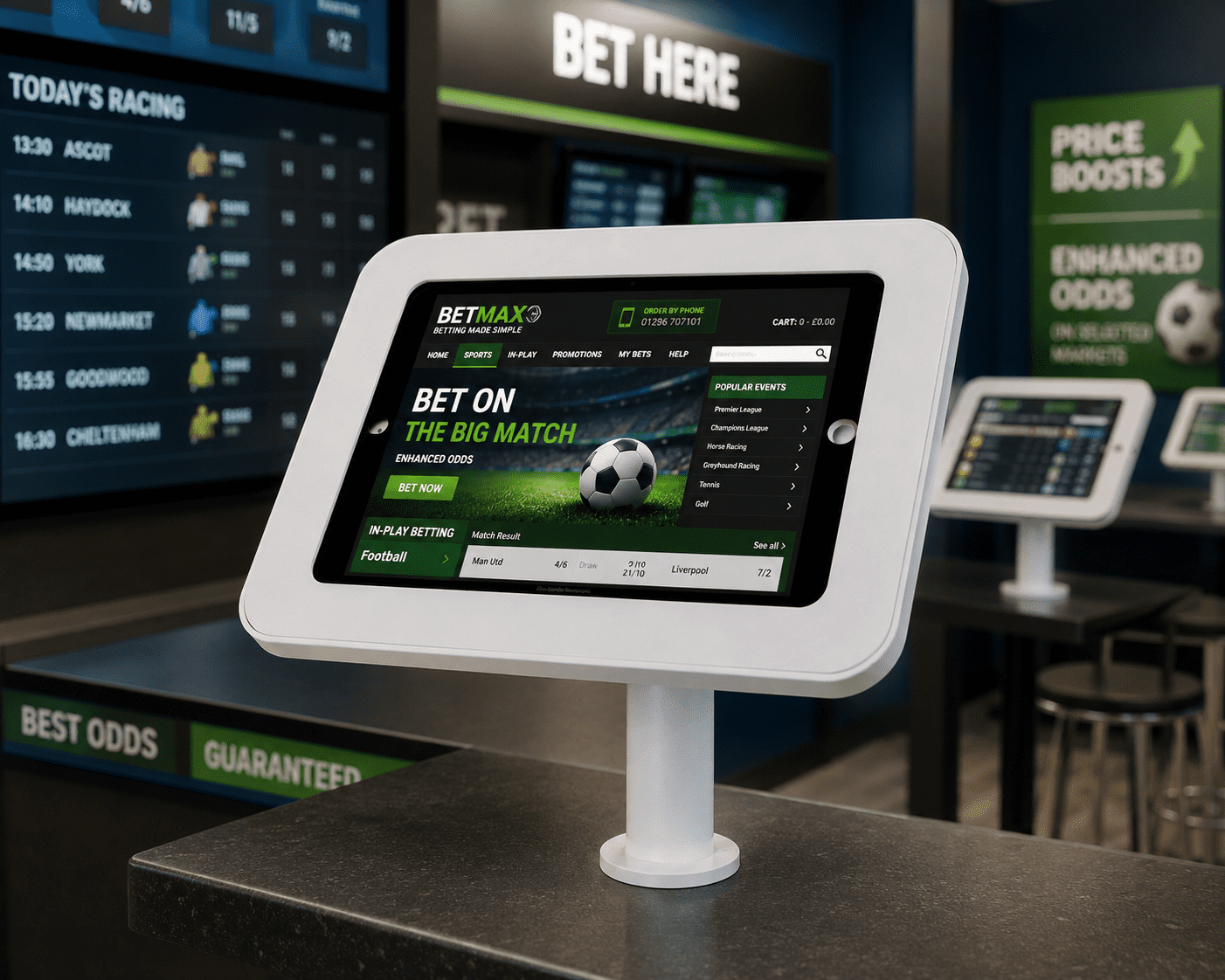 Why Betting Shops Are Investing in Tablet Kiosks and VESA-Mounted Displays