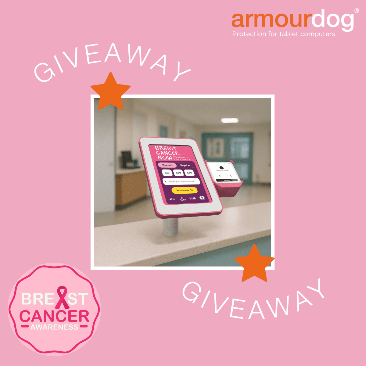 Breast Cancer Awareness Month GIVEAWAY: locpad Pay Contactless Donation Kiosk