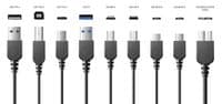 Apple lightning USB charge cable. Two metres in length with angled head in  BLACK