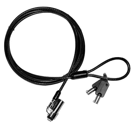 armourdog® 1.5m high quality grade steel security cable with barrel lock for nano security slots