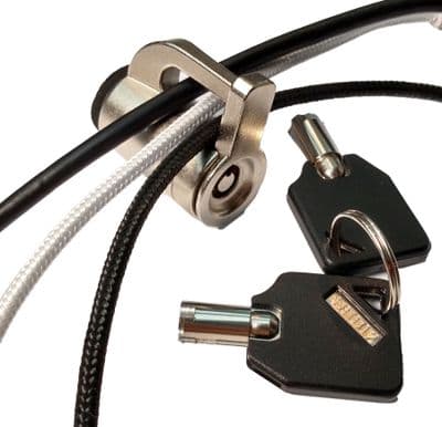 armourdog® keyed system lock with keyboard & mouse cable trap for Kensington slots