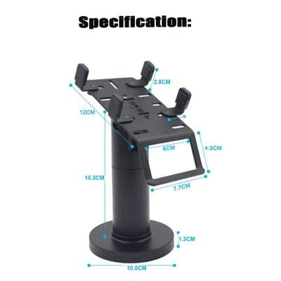 armourdog® tilt and swivel universal payment terminal holder in black or white