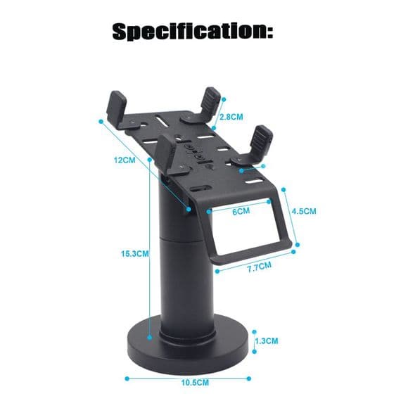 armourdog® tilt and swivel universal payment terminal holder in black or white