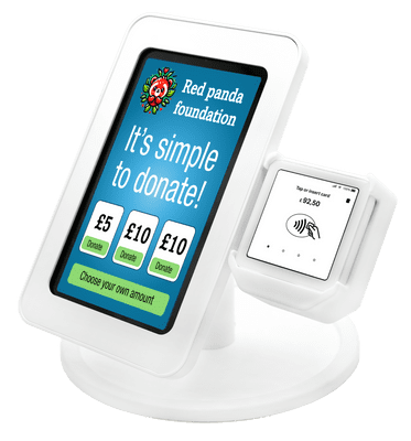 Freestanding desk mount with SumUp Solo bracket