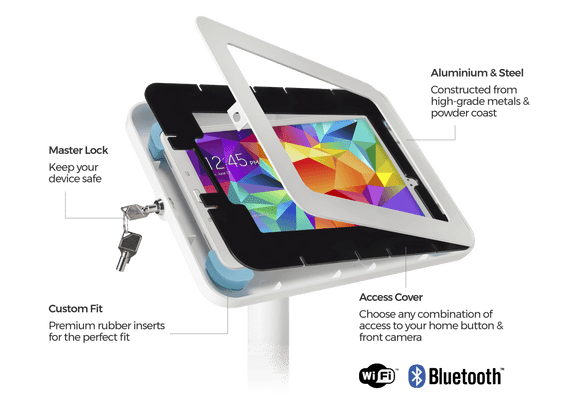 Freestanding desk mount with WisePad3 bracket