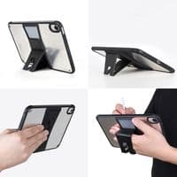 iPad mini 7 lightweight bumper case with kick stand and tempered glass screen protector