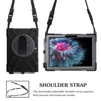 Microsoft Surface Go 1/2/3/4 rugged case with hand / shoulder strap & tempered screen protector