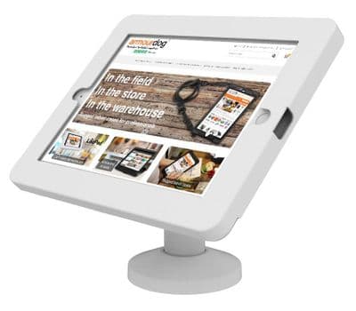 modloc® modular steel tablet security enclosure kiosk with desk mount