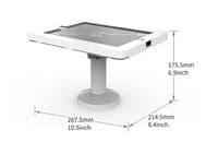 modloc® secure tablet POS kiosk with swivel mount iPad 10.2 2018 / 2020 / 2021 in white