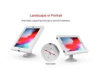 modloc® secure tablet POS kiosk with swivel mount iPad 10.2 2018 / 2020 / 2021 in white
