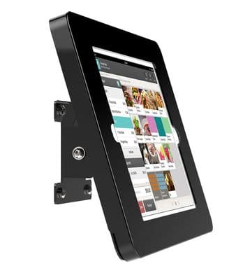 modloc® wall mounted secure tablet POS kiosk for iPad 10.2 2018 / 2020 / 2021 in black